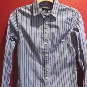 Banana Republic blue stripped collared shirt.